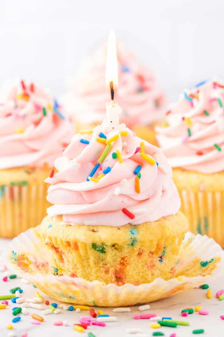 Funfetti birthday cupcakes